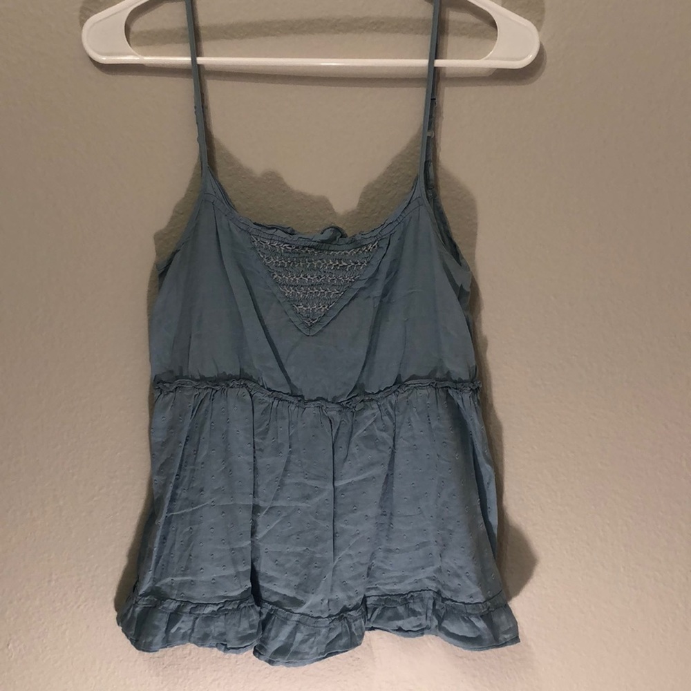 Light Blue Flowy Tank Top
